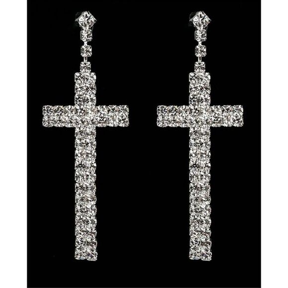 Cross Earrings - Picture 4 of 8